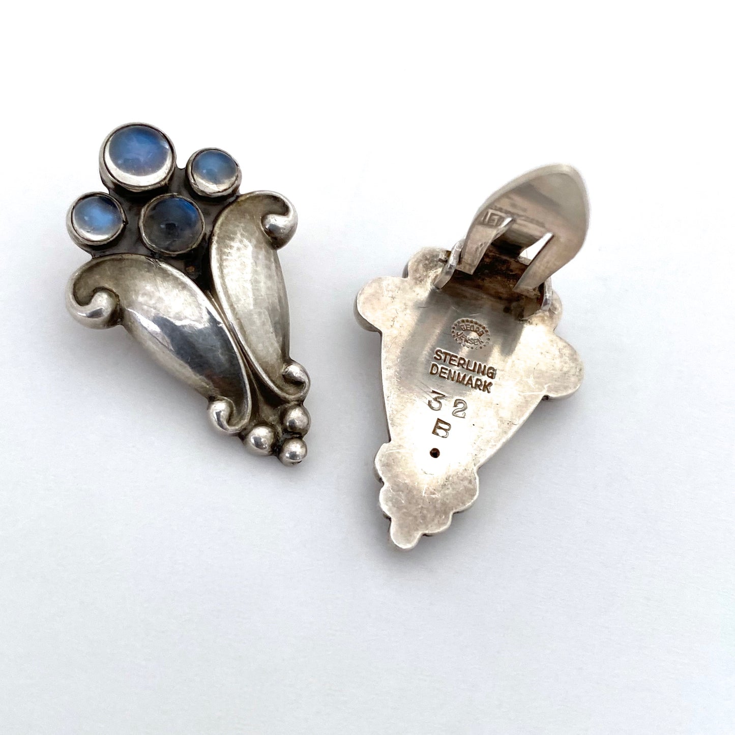 Georg Jensen earrings #32B ~ moonstones