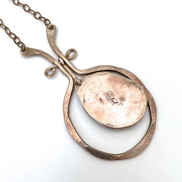 Rafael Canada extra large sterling silver classic kinetic pendant necklace