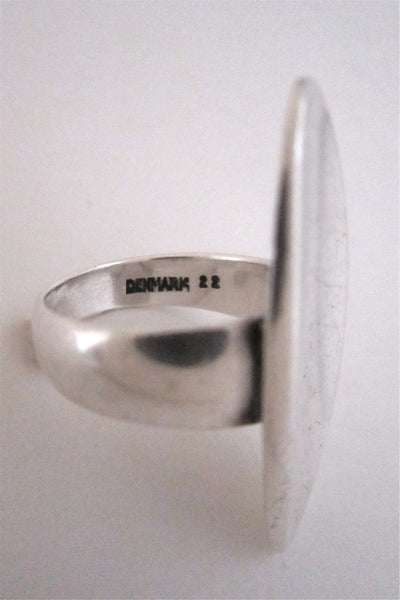 Hans Hansen large heavy silver oval ring