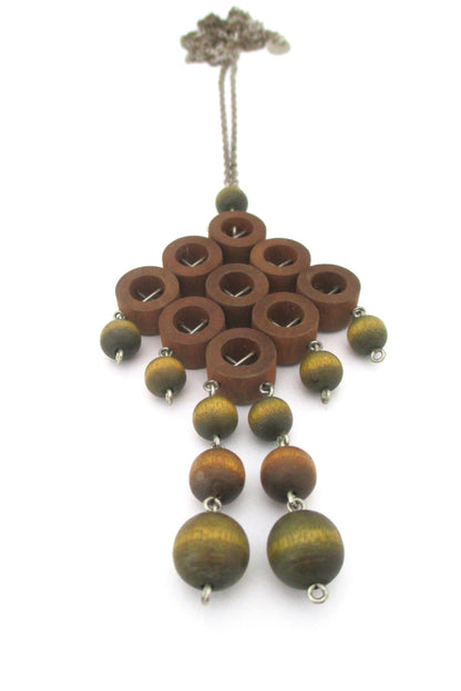 aarikka Finland large Scandinavian Modern necklace at Samantha Howard Vintage