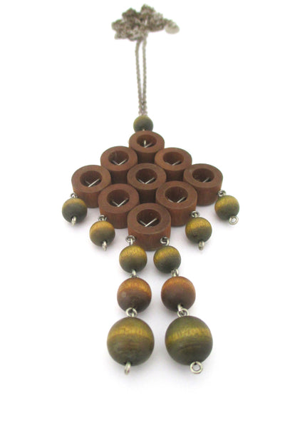 aarikka Finland large Scandinavian Modern necklace at Samantha Howard Vintage