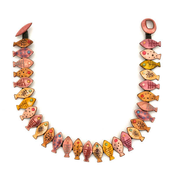 Loutzia vintage studio made fish necklace ~ scarce