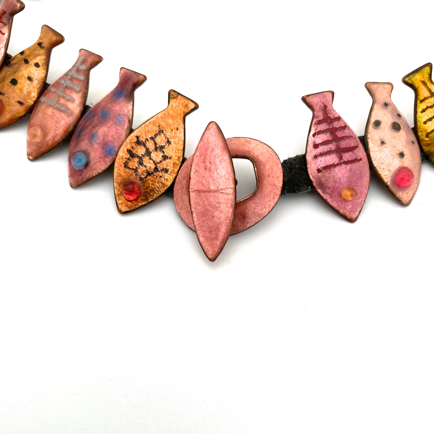 Loutzia vintage studio made fish necklace ~ scarce