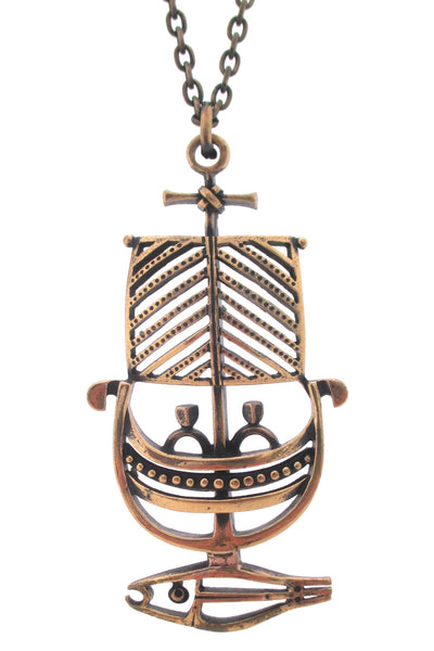 detail Jorma Laine Finland vintage bronze Scandinavian Modernist pendant necklace 