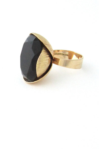 Elis Kauppi, Finland gold & smoky quartz cocktail ring