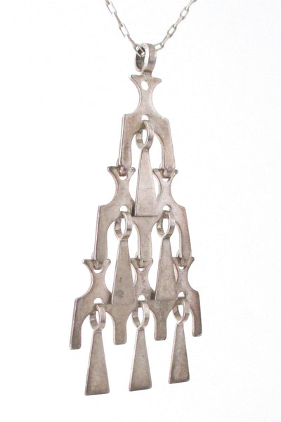 David Andersen Norway vintage Scandinavian Modernist kinetic pendant necklace