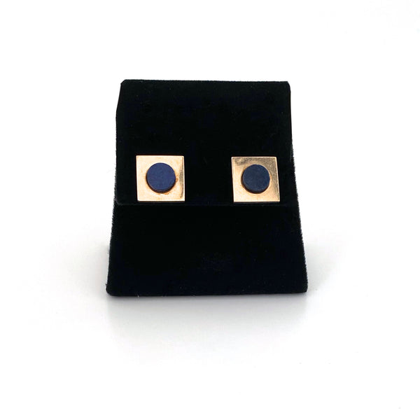 sterling, 10k gold & lapis earrings ~ Jules Perrier