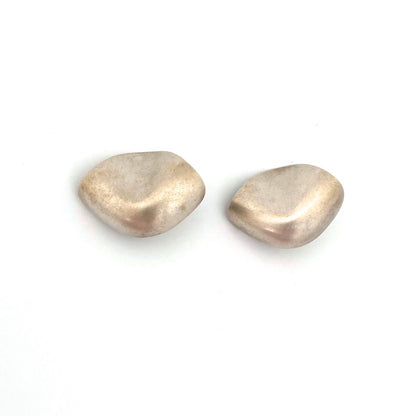 vintage sterling silver earrings ~ satin finish