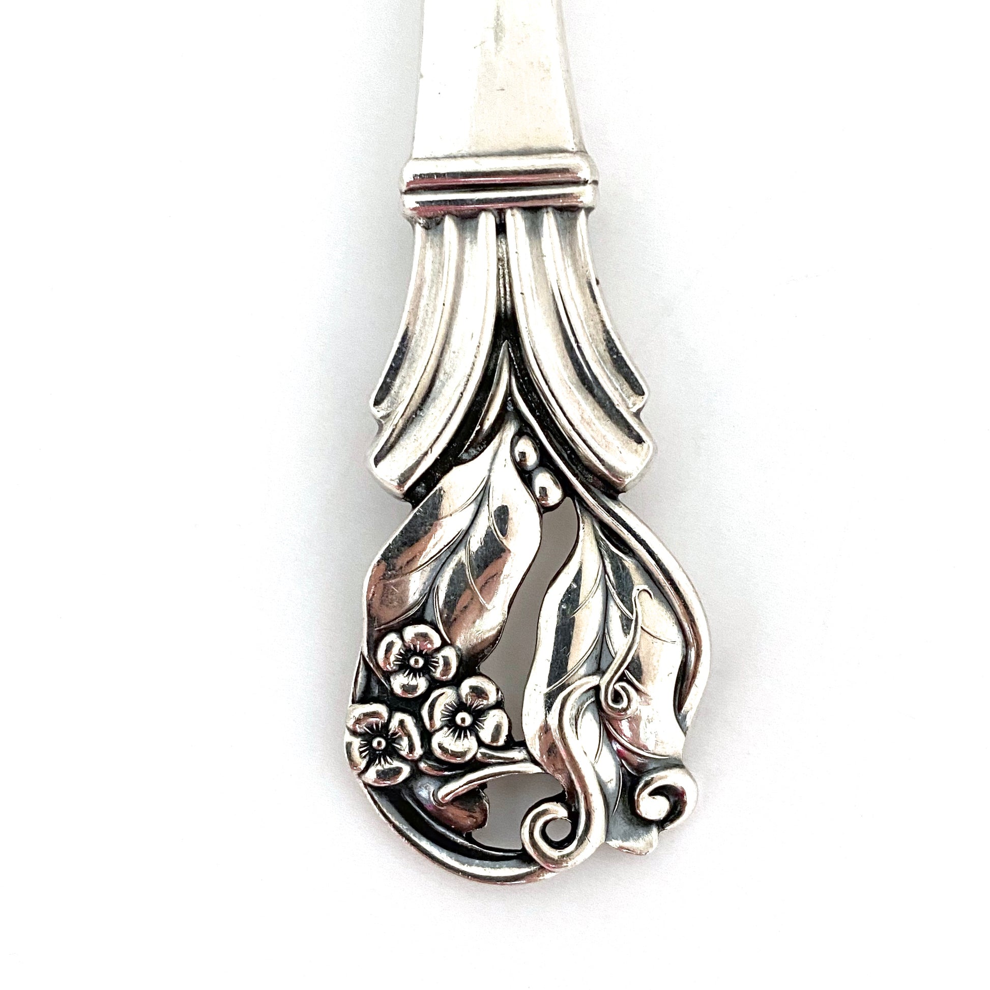 detail Horsens Solvvarefabrik Denmark 1955 vintage sterling silver stainless steel bottle opener barware