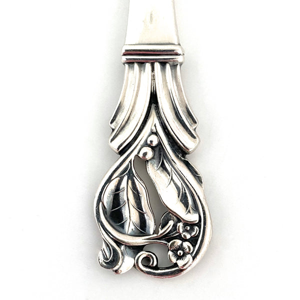 detail back Horsens Solvvarefabrik Denmark 1955 vintage sterling silver stainless steel bottle opener barware