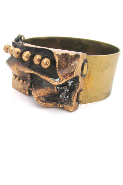 Hannu Ikonen large sculptural bronze bracelet