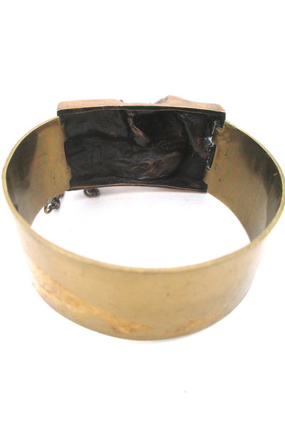 Hannu Ikonen large sculptural bronze bracelet