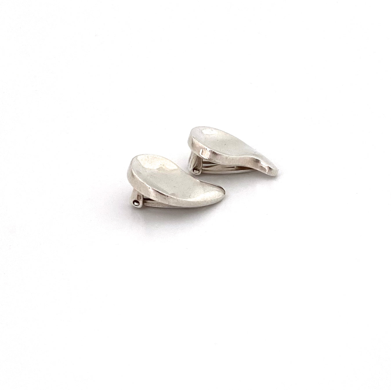 profile Anton Michelsen Denmark vintage silver earrings Nanna Ditzel Scandinavian Modernist jewelry design
