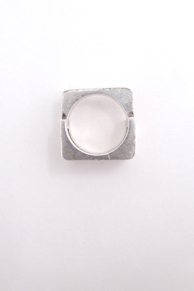 Pekka Piekainen geometric silver ring