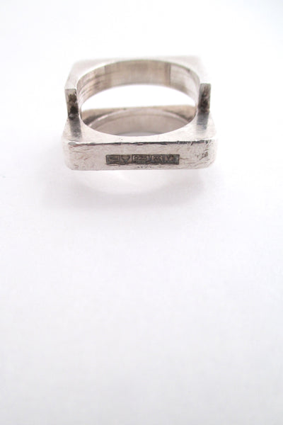 Pekka Piekainen geometric silver ring