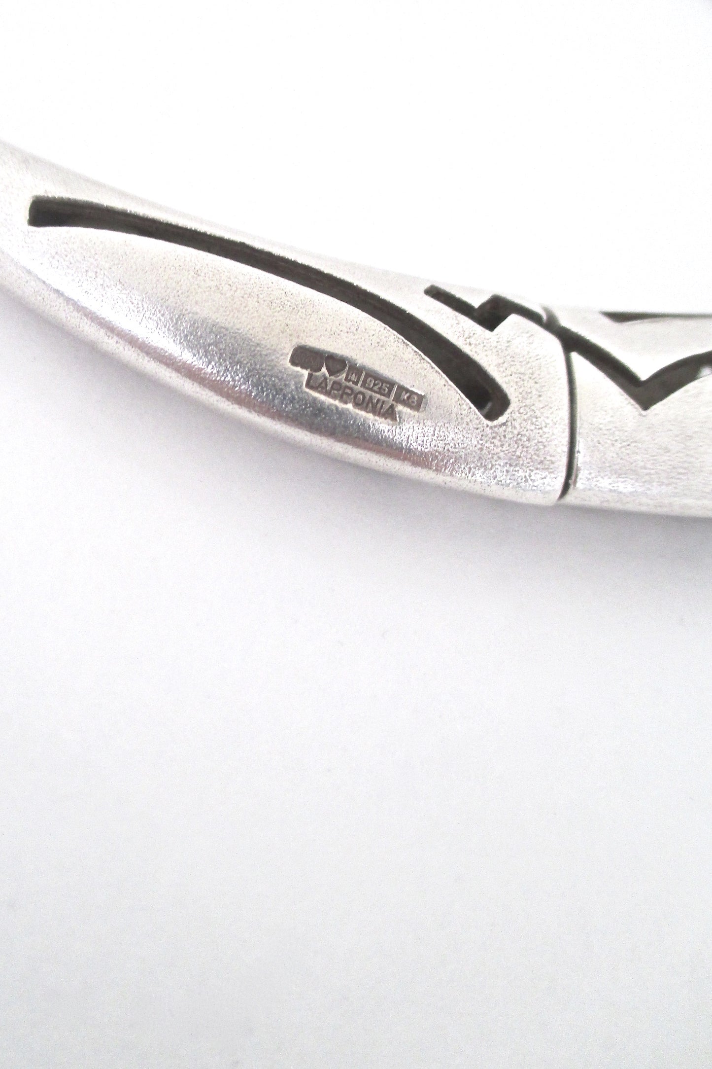 Lapponia pierced heavy silver choker