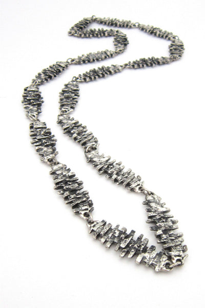 Guy Vidal Canada pewter reversible large link necklace