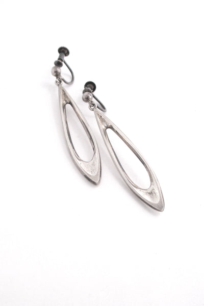 Poul Warmind long silver drop earrings