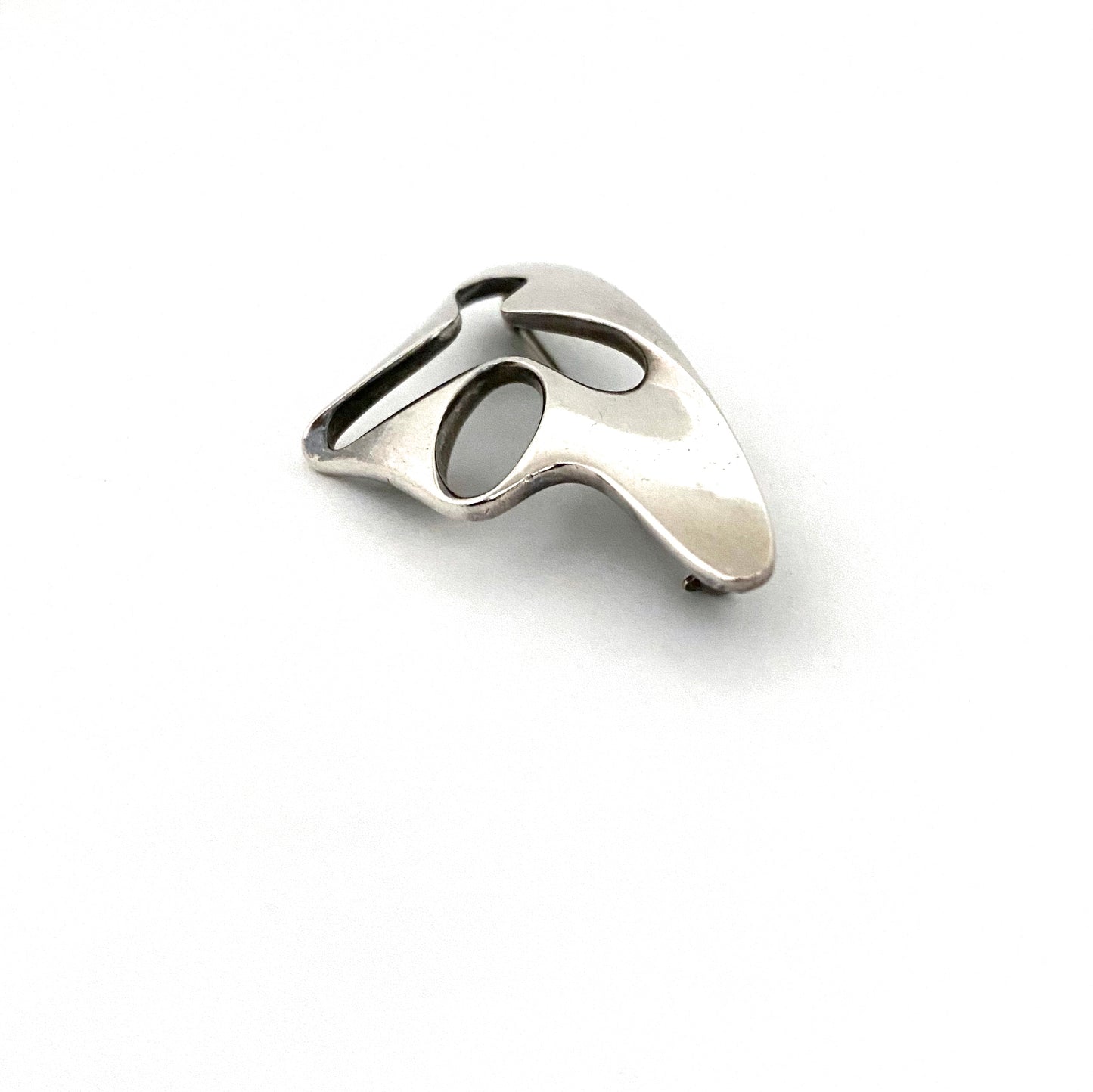 profile Georg Jensen Denmark vintage silver brooch 325 Henning Koppel Scandinavian Modernist jewelry design