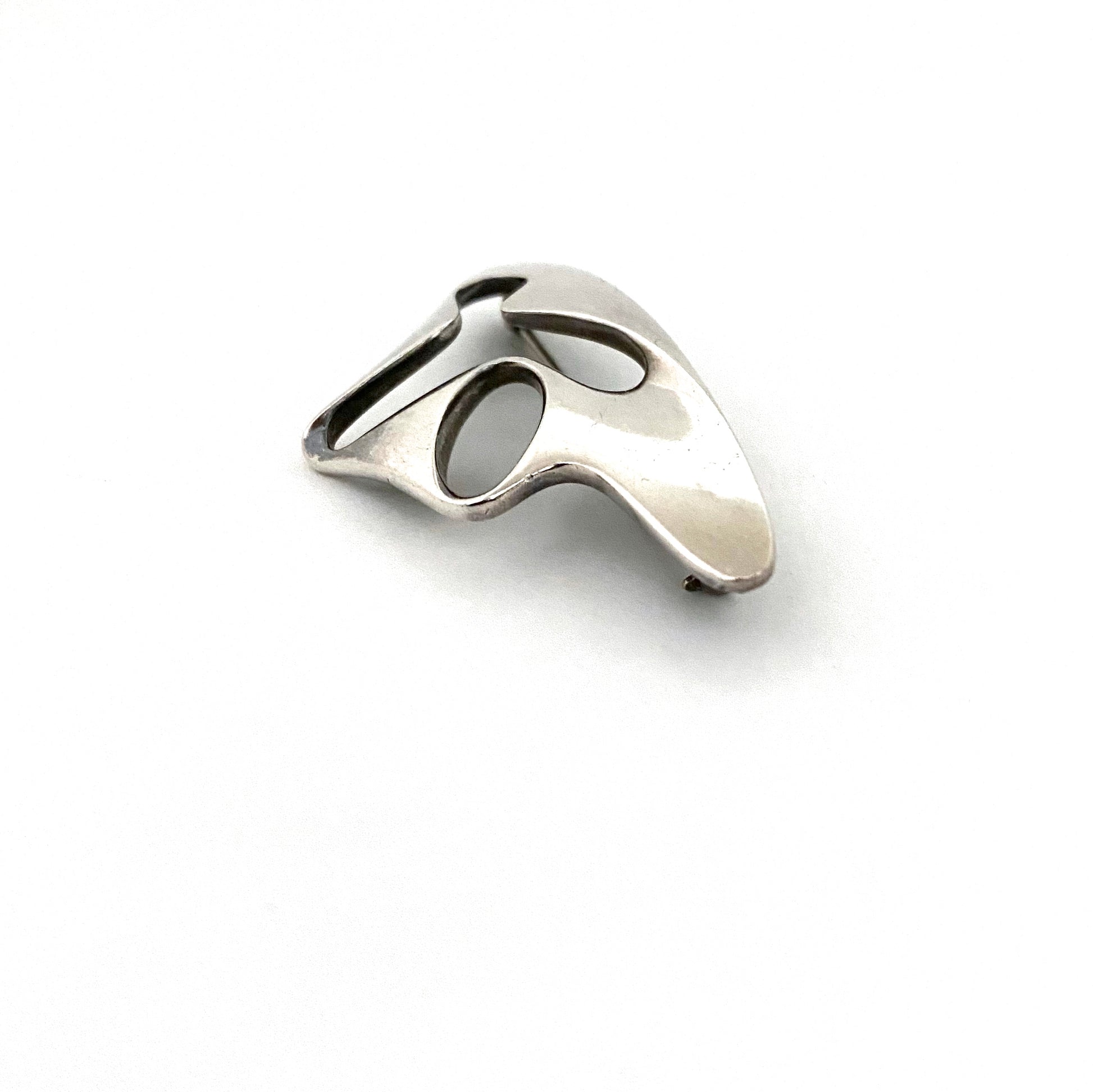 profile Georg Jensen Denmark vintage silver brooch 325 Henning Koppel Scandinavian Modernist jewelry design