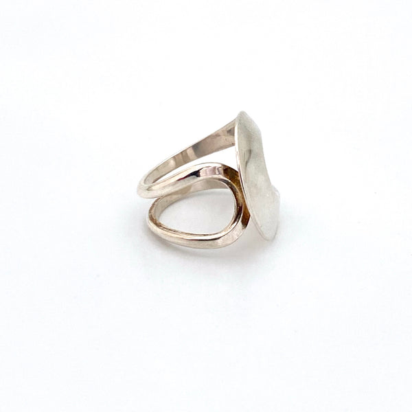 profile David-Andersen Norway vintage silver sleek wrap ring Scandinavian Modern jewelry design