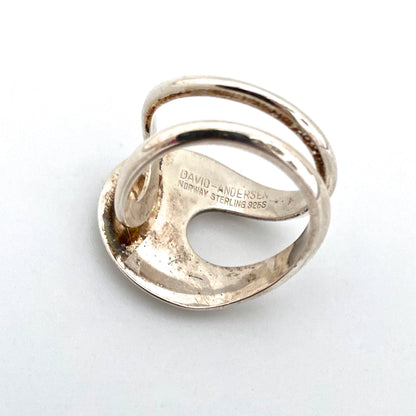 David-Andersen sleek silver wrap ring
