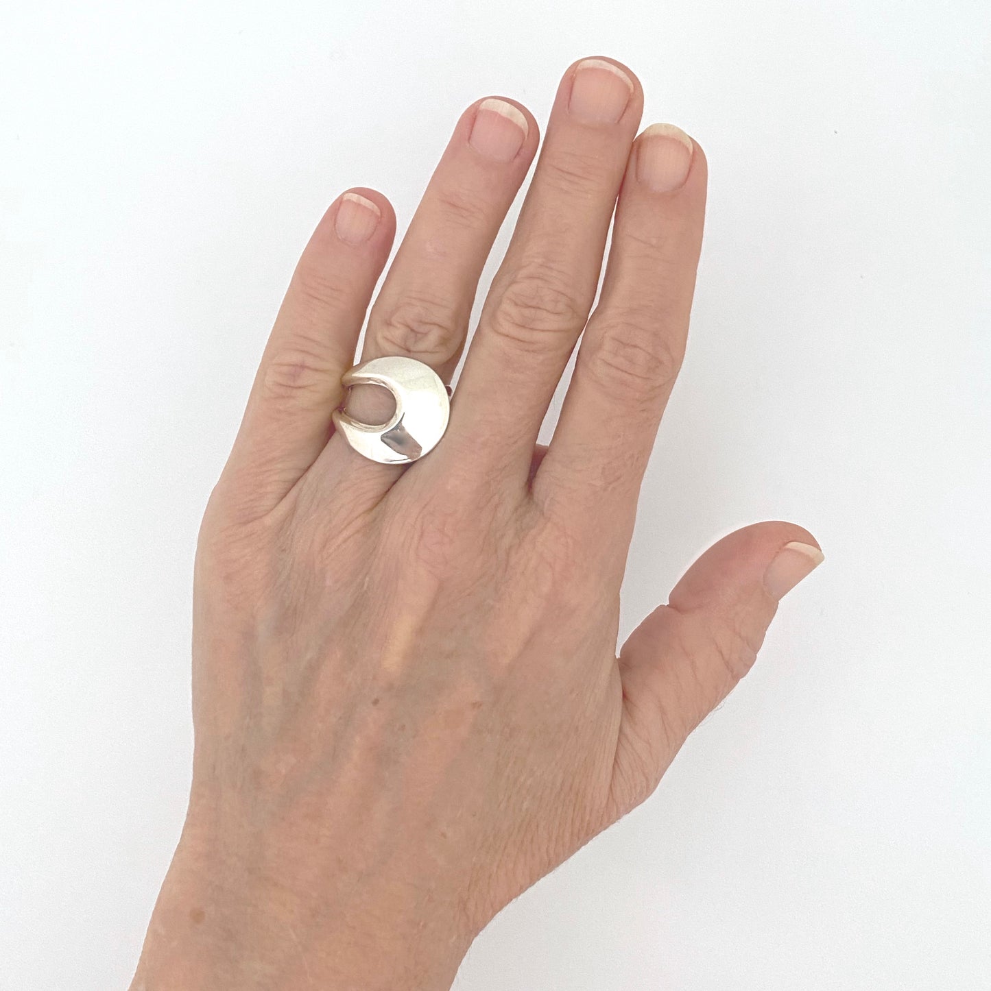 scale David-Andersen Norway vintage silver sleek wrap ring Scandinavian Modern jewelry design