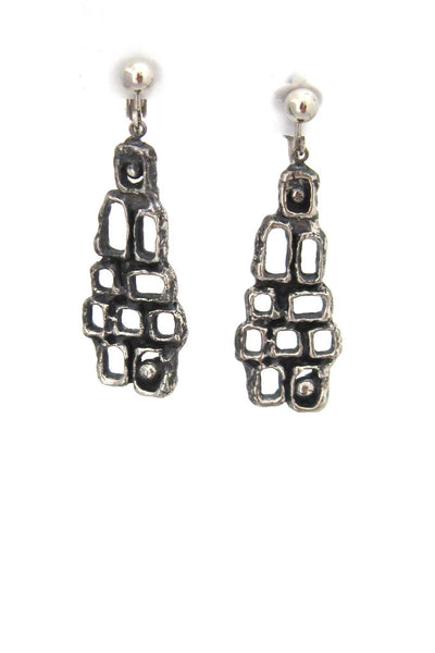 Guy Vidal pewter drop earrings