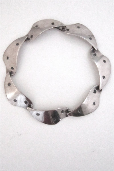 Aare and Krogh Denmark vintage silver modernist stars bracelet