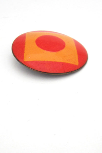 de Passillé-Sylvestre, Canada copper enamel brooch