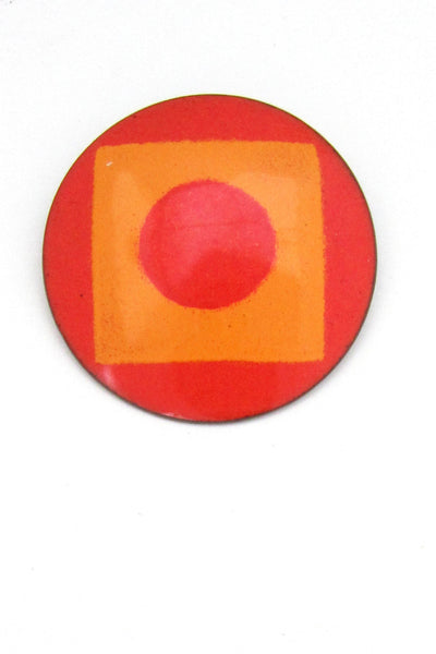 de Passille-Sylvestre enamel on copper brooch