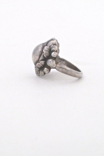 profile Georg Jensen Denmark early vintage silver skonvirke ring 11A designed by Georg Jensen