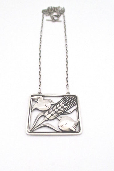 Georg Jensen '2 birds & wheat' necklace #93