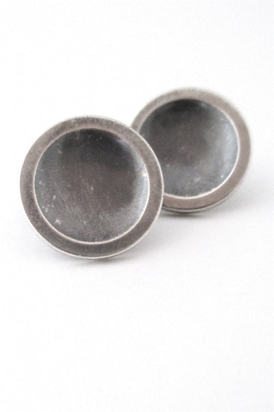 Georg Jensen Denmark vintage Scandinavian Modernist silver cuff links