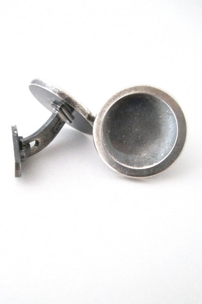 Georg Jensen Denmark vintage Scandinavian Modernist silver cuff links