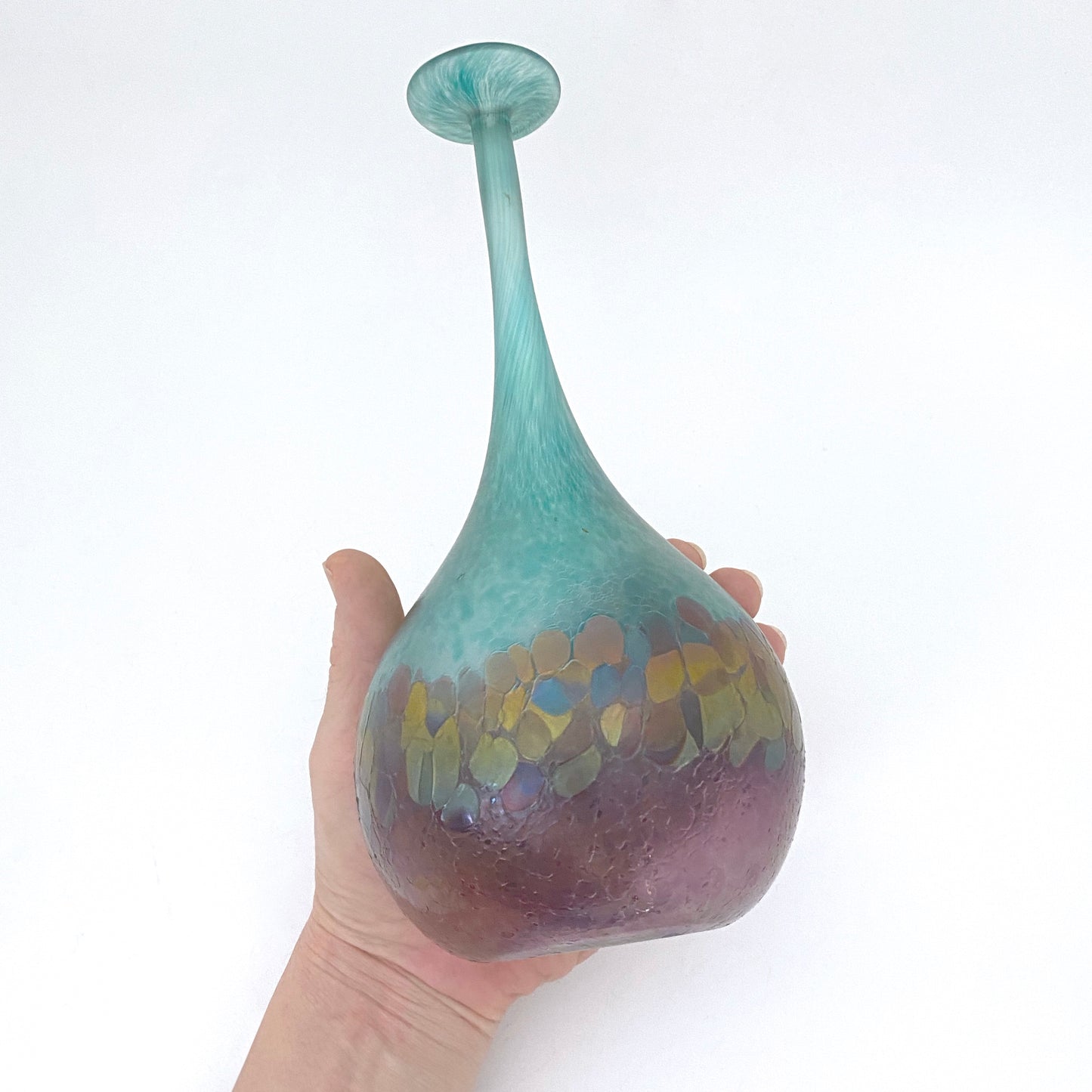 Robert Held Canada iridescent tall vase ~ signed