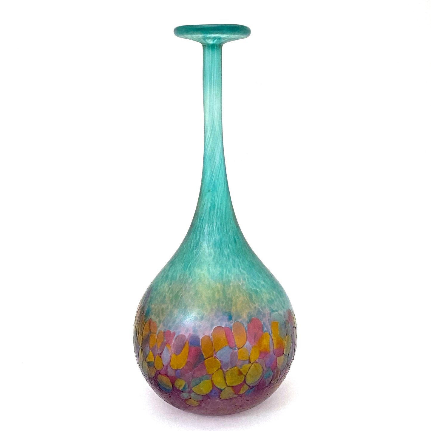 Robert Held Canada iridescent tall vase ~ signed