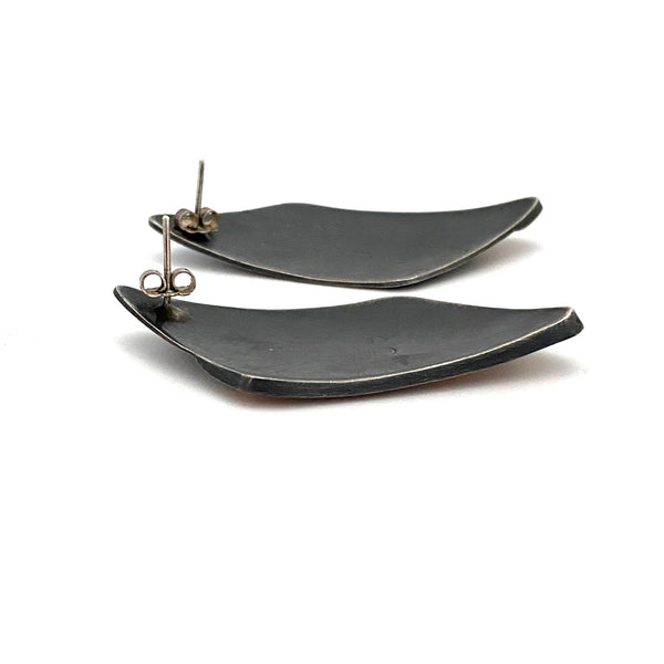 Janis Kerman Postmodern sterling & niobium earrings ~ 1982