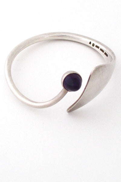 Bent Knudsen heavy amethyst & silver bracelet