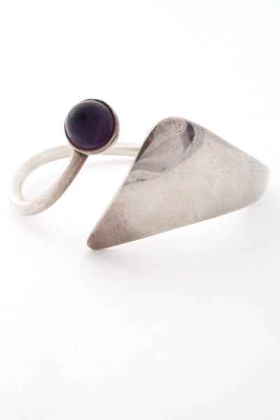 Bent Knudsen heavy amethyst & silver bracelet