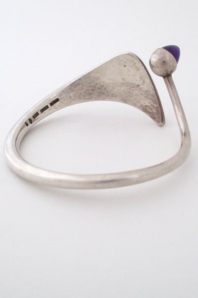 Bent Knudsen heavy amethyst & silver bracelet