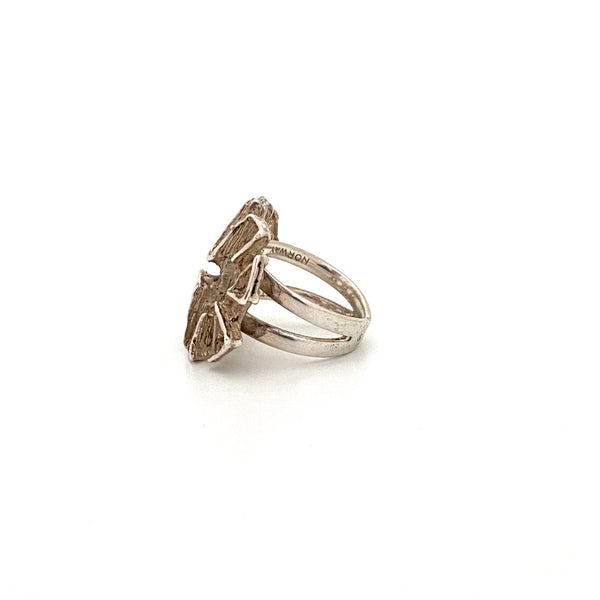 Studio Else & Paul vintage silver openwork large ring