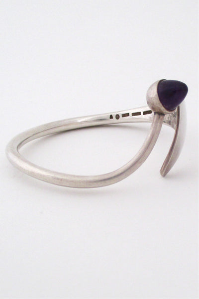 Bent Knudsen heavy amethyst & silver bracelet