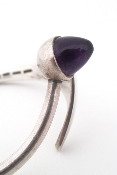 Bent Knudsen heavy amethyst & silver bracelet