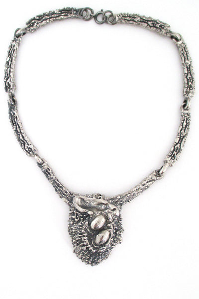 Robert Larin Canada brutalist pewter large neck piece