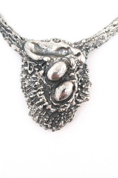 Robert Larin Canada brutalist pewter large neck piece