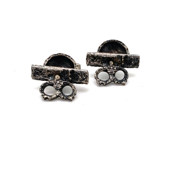 Robert Larin large brutalist cufflinks