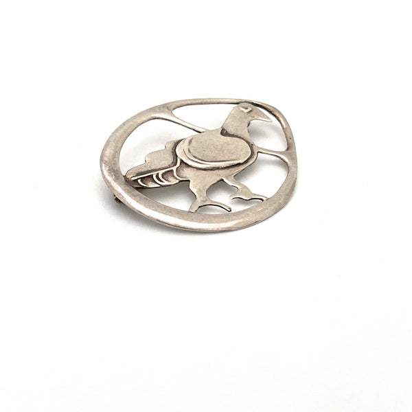 Ola Gorie Orkney early silver bird brooch