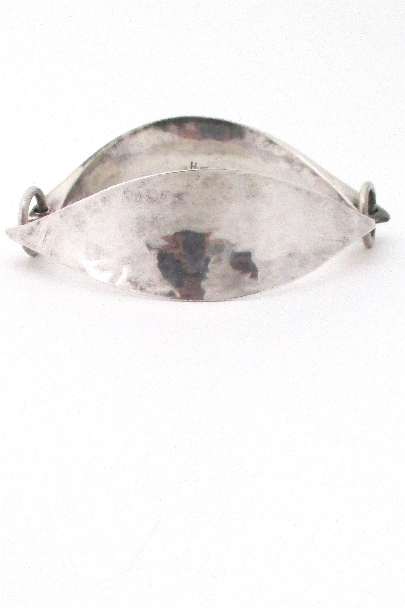Tone Vigeland for Plus Studios Norway vintage Scandinavian Modernist large silver bracelet