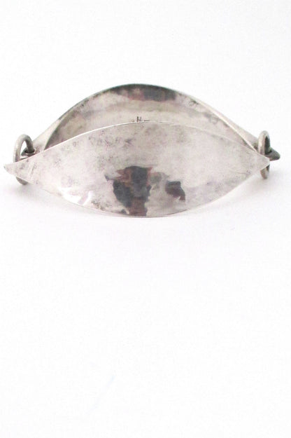 Tone Vigeland for Plus Studios Norway vintage Scandinavian Modernist large silver bracelet
